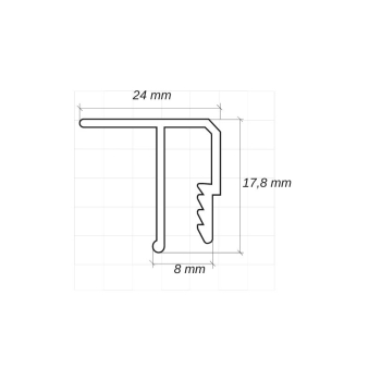 Deckenprofil 1. für Spanndecken 02 - 2
